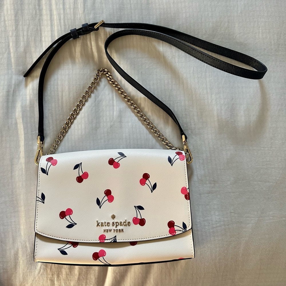 Kate Spade Carson Dancing Cherries Saffiano Leather Crossbody
